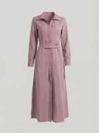 Linen Maxi Dress with V-Neckline for Summer