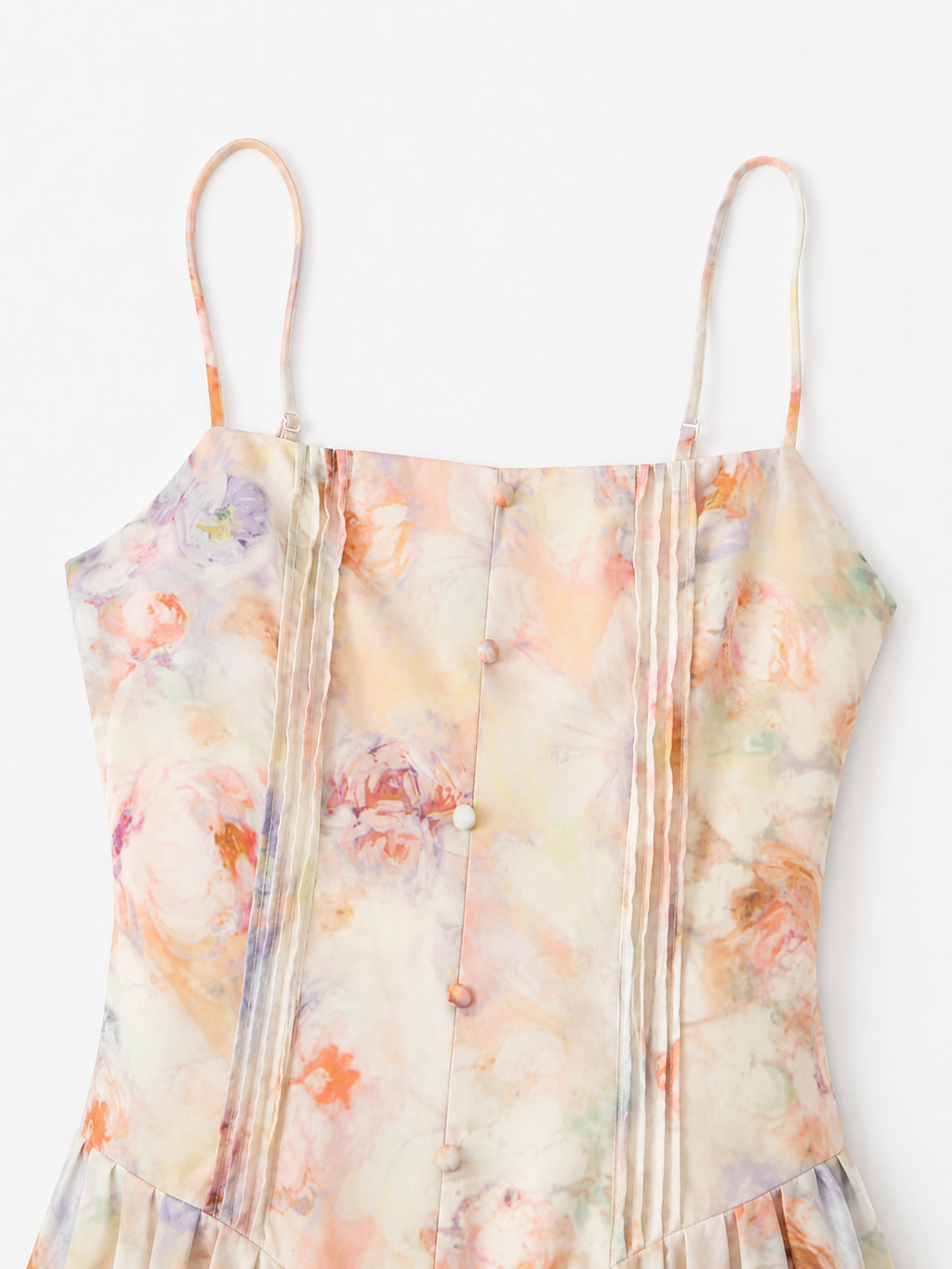 Floral Print Summer Dress with a Fitted Corset Bodice