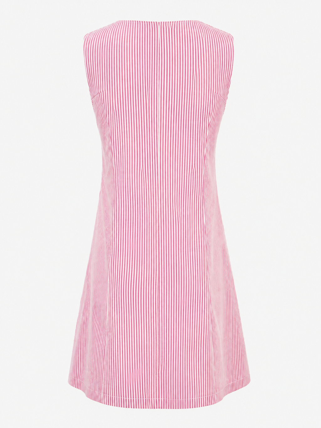 Sleeveless Striped Dress with Side Pockets