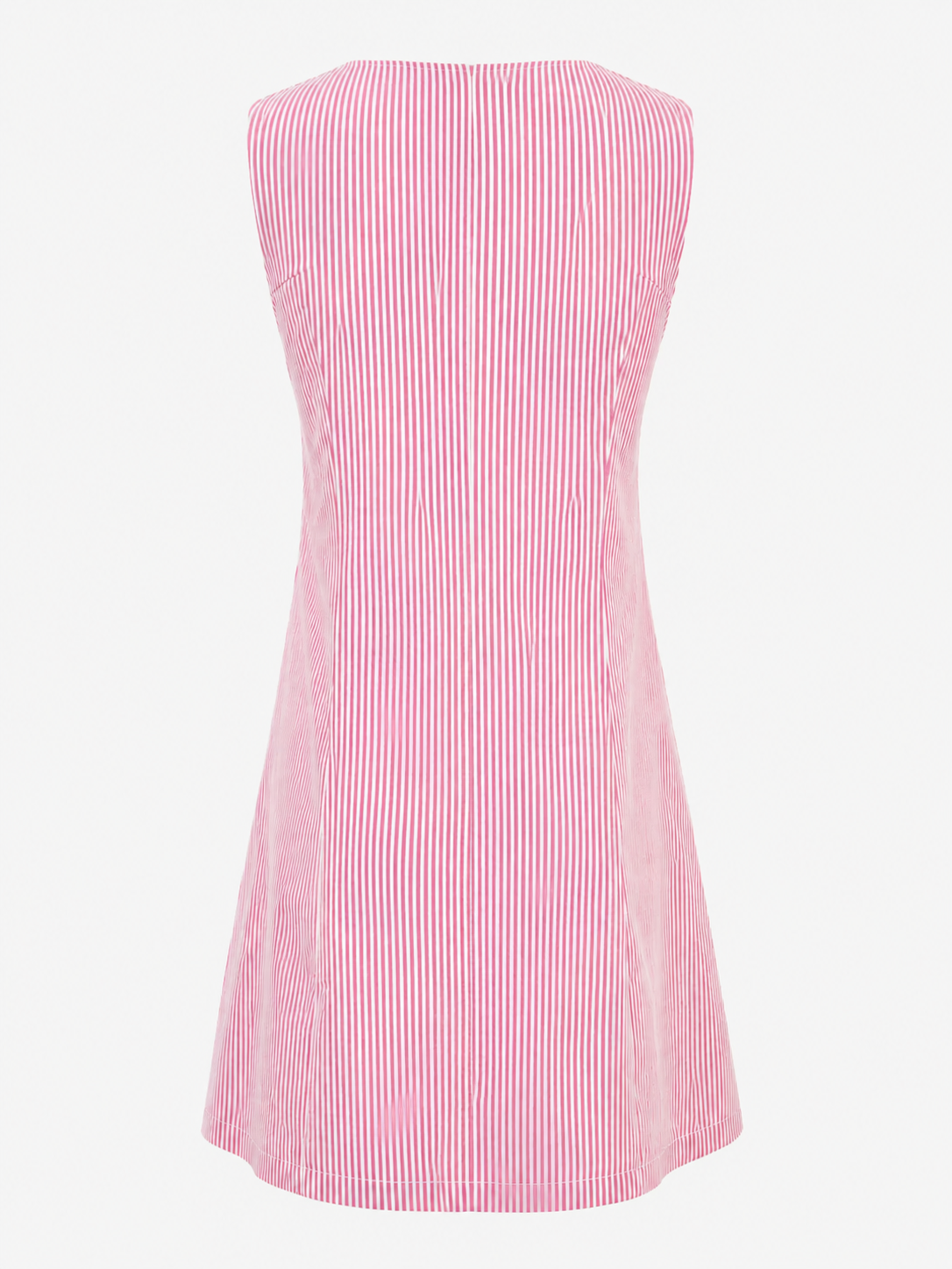 Sleeveless Striped Dress with Side Pockets