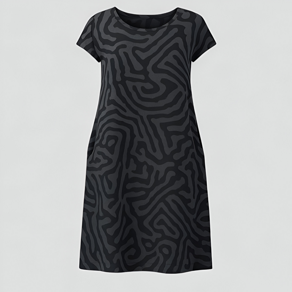 Vestido de verano de corte en A en tejido suave y transpirable