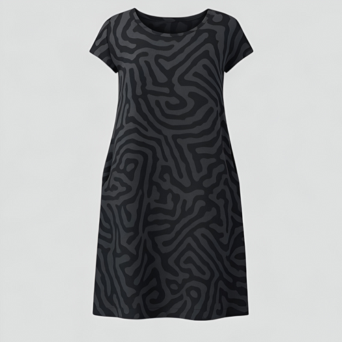 Vestido de verano de corte en A en tejido suave y transpirable