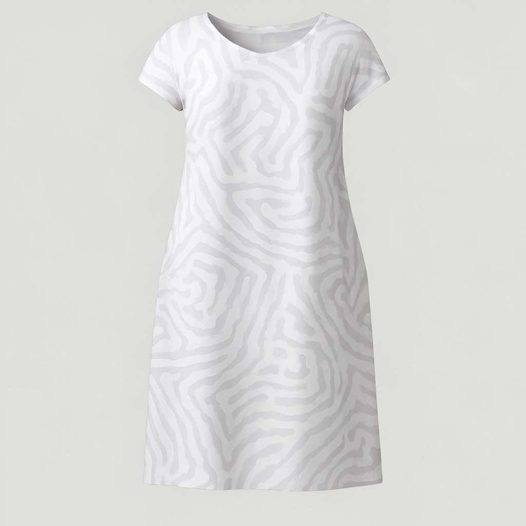 Vestido de verano de corte en A en tejido suave y transpirable