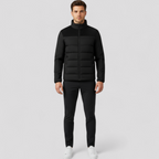 Parka de invierno forrada de pelo con cuello alto