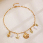 Faux Pearl Starfish Ocean Necklace in Two Styles with Beach Feel
