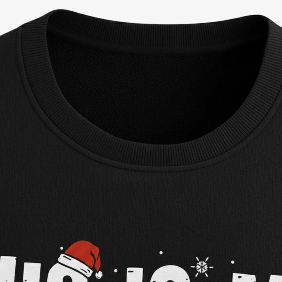 Festive Slogan Christmas Sweater with Snowflake Print