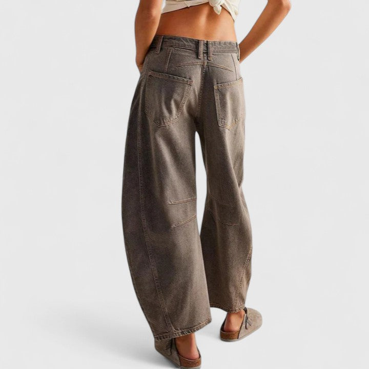 Wide Leg Trousers with Elongating Relaxed Fit