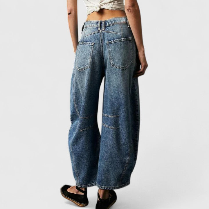 Wide Leg Trousers with Elongating Relaxed Fit