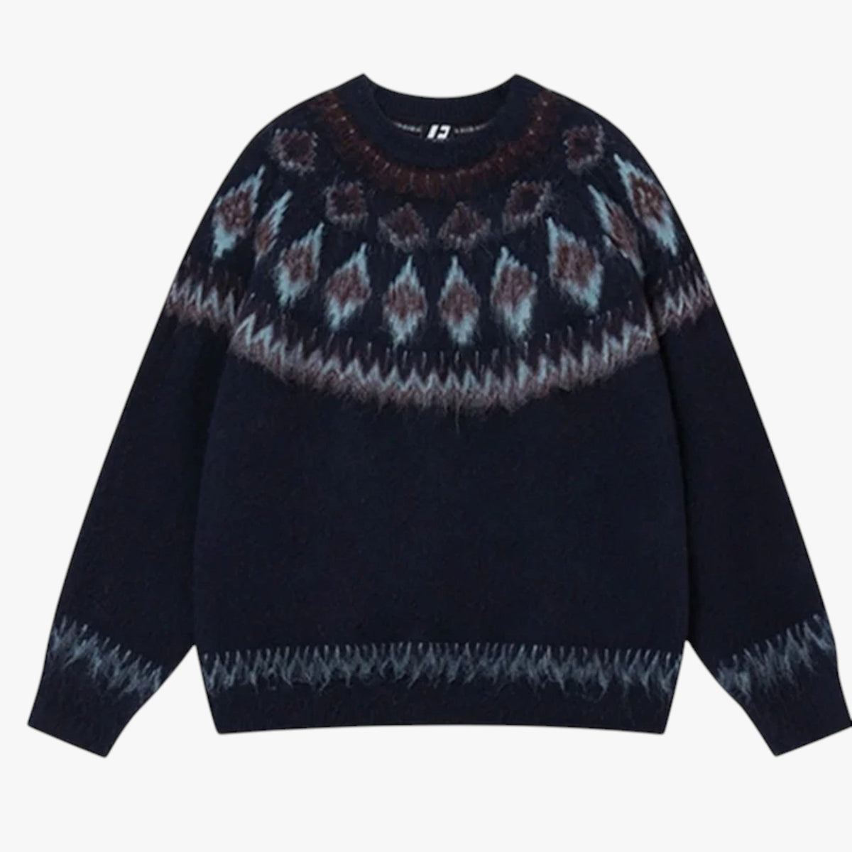 Unisex Christmas Print Knitted Jumper for Festive Gatherings