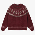 Unisex Christmas Print Knitted Jumper for Festive Gatherings