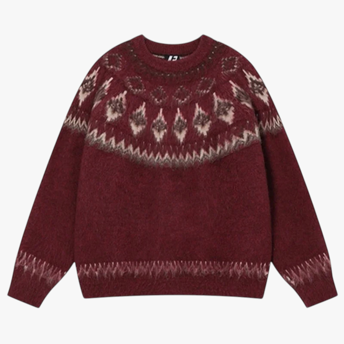 Unisex Christmas Print Knitted Jumper for Festive Gatherings