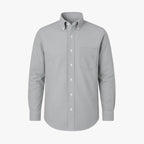 Men's Classic Long-Sleeve Cotton Shirt with Regular Collar