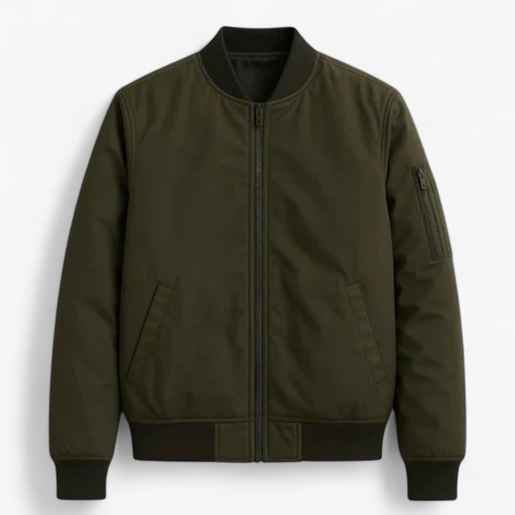 Chaqueta minimalista con cremallera para el entretiempo, para hombre