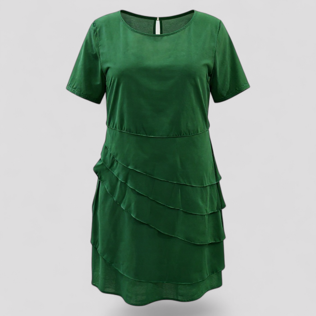 Velvet Ruffle Front Blouse for Office and Evening
