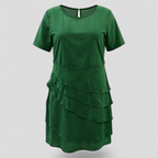 Velvet Ruffle Front Blouse for Office and Evening