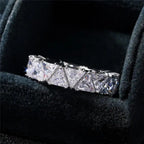 Vintage-Style Triangle Stone Ring with Geometric Setting