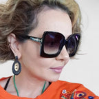 Oversized Sunglasses with Gradient Lenses