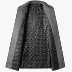 Wool-Blend Anorak Coat with Turned-Up Collar for Men