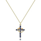 Cross and Crown Pendant Necklace in a Choice of Finishes