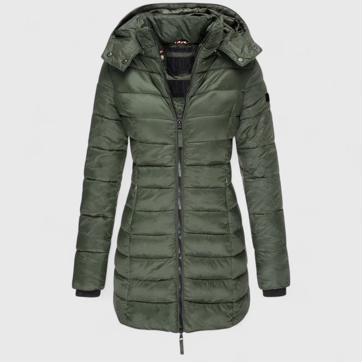 Slim Fit Hooded Parka with Practical Detailing