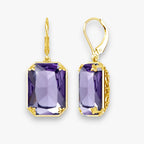 Gemstone Dangle Earrings with Gold and Silver Accents