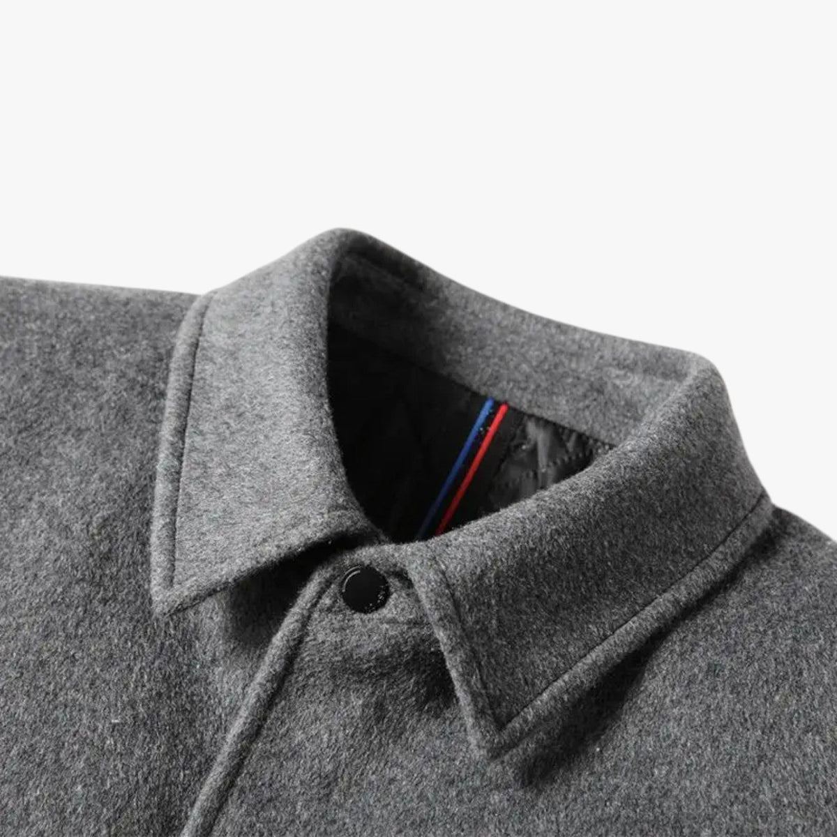 Wool-Blend Anorak Coat with Turned-Up Collar for Men