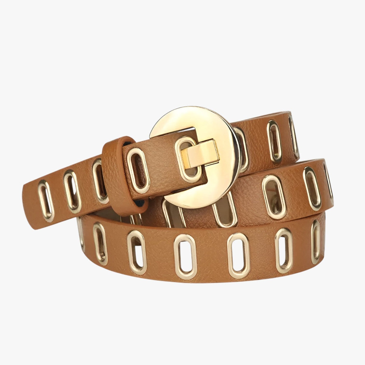 Adjustable Alloy Buckle Belt in a Grunge Punk Style