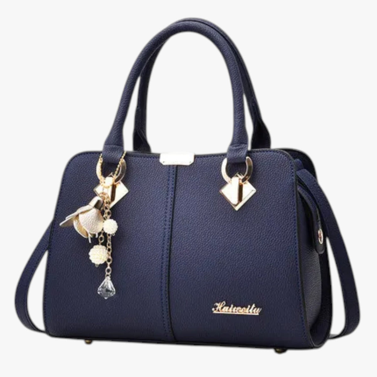 Adjustable PU Shoulder Bag with Organised Compartments
