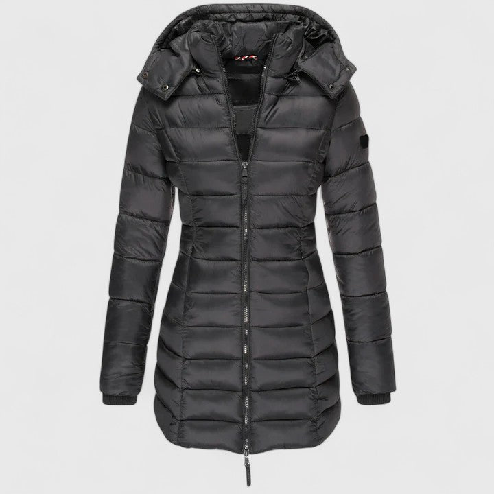 Slim Fit Hooded Parka with Practical Detailing