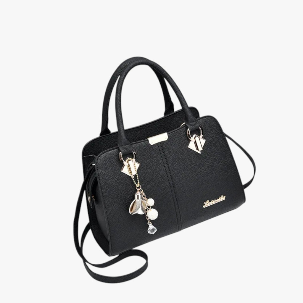 Adjustable PU Shoulder Bag with Organised Compartments