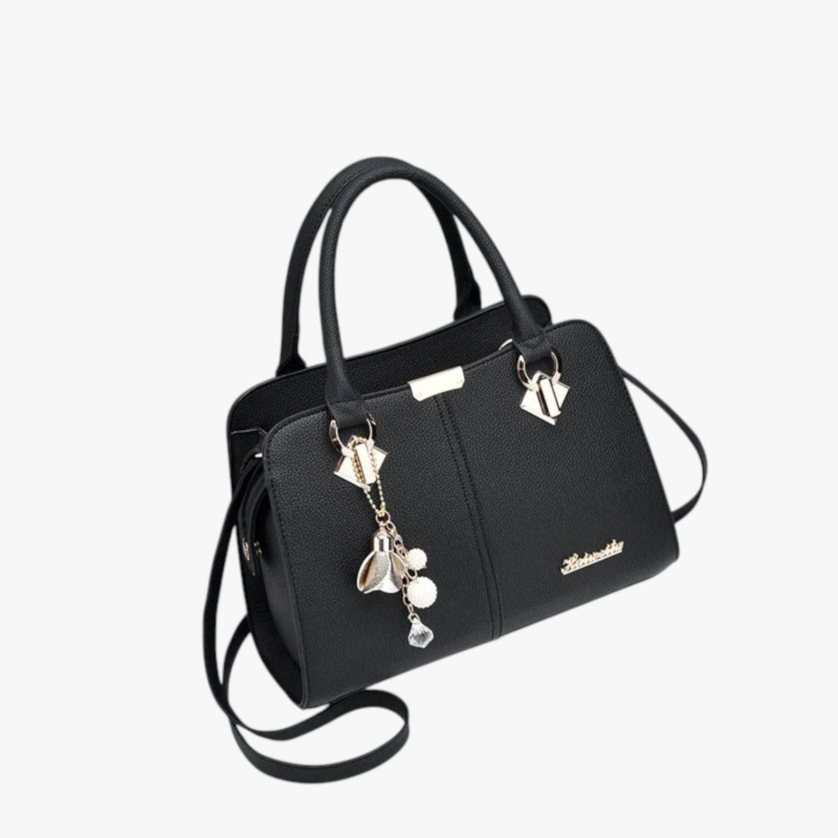 Adjustable PU Shoulder Bag with Organised Compartments