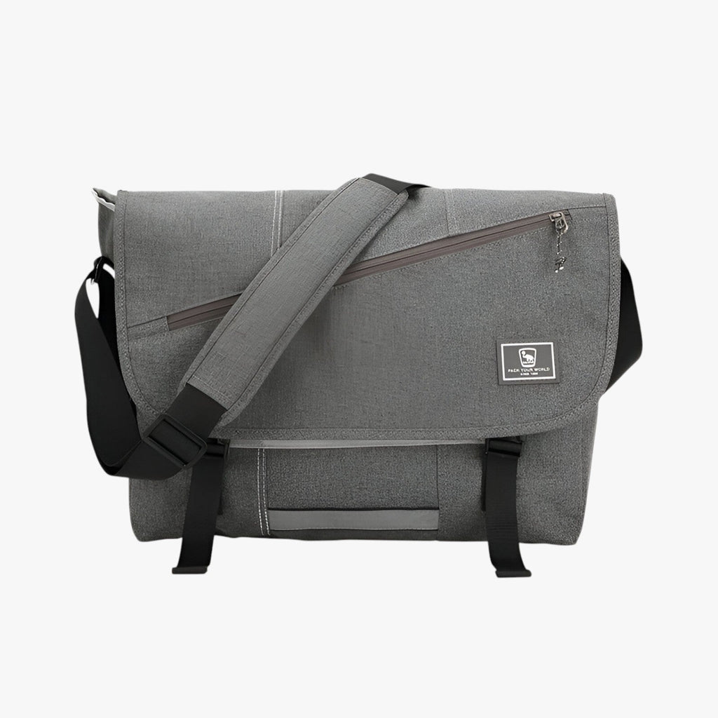 Crossbody-väska för 15-tums laptop med vadderat fack