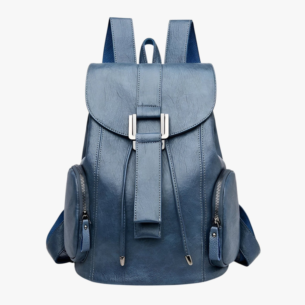 Ryggsäck i konstläder med laptopfack