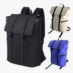 Water-Resistant Vintage-Style PU Leather Backpack