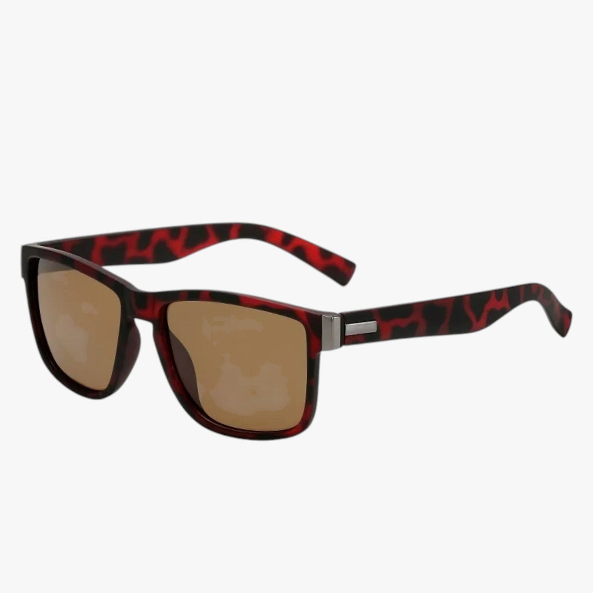 Retro polarised sunglasses with mirror-effect lenses