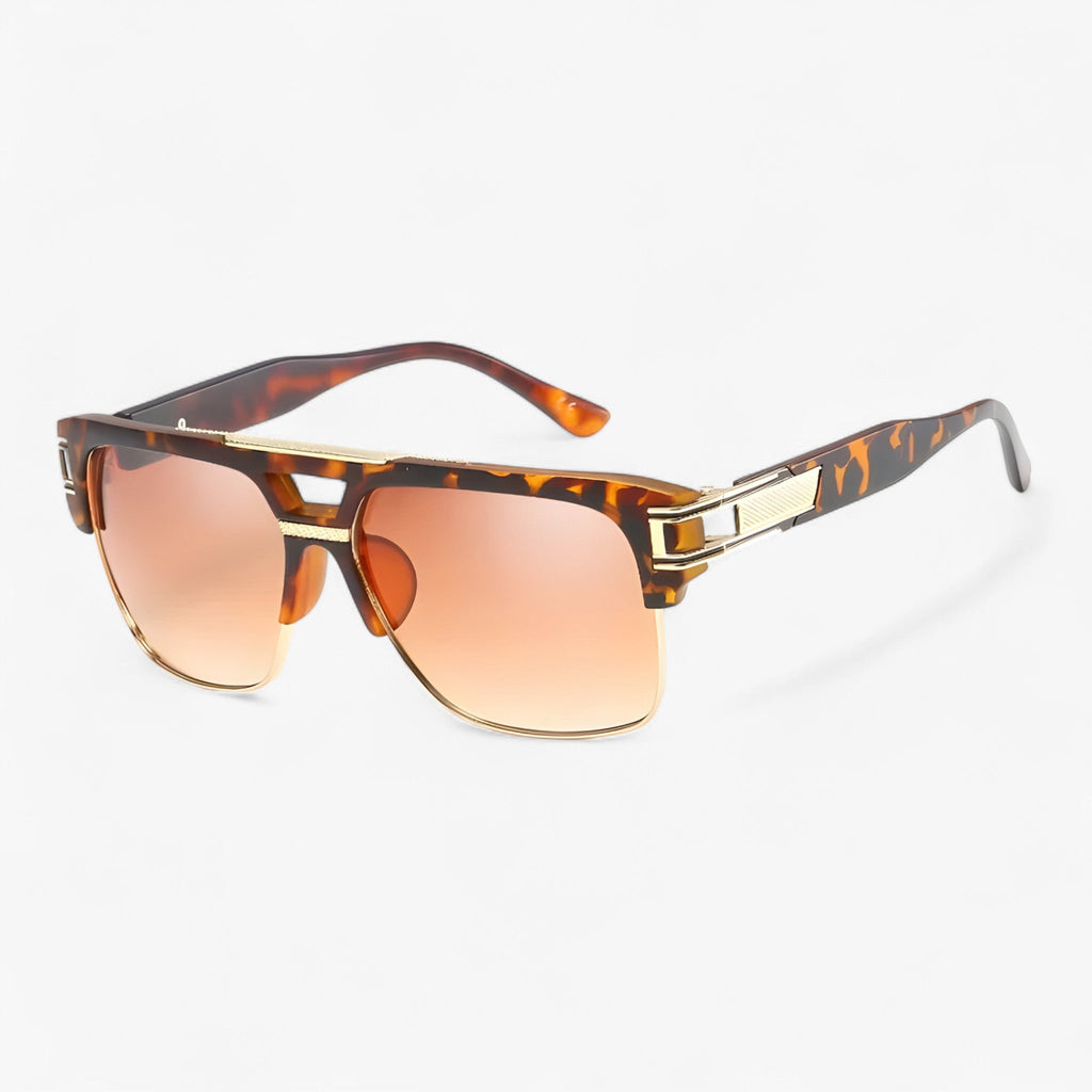 Square Mirrored Sunglasses with a Form-Fitting Frame