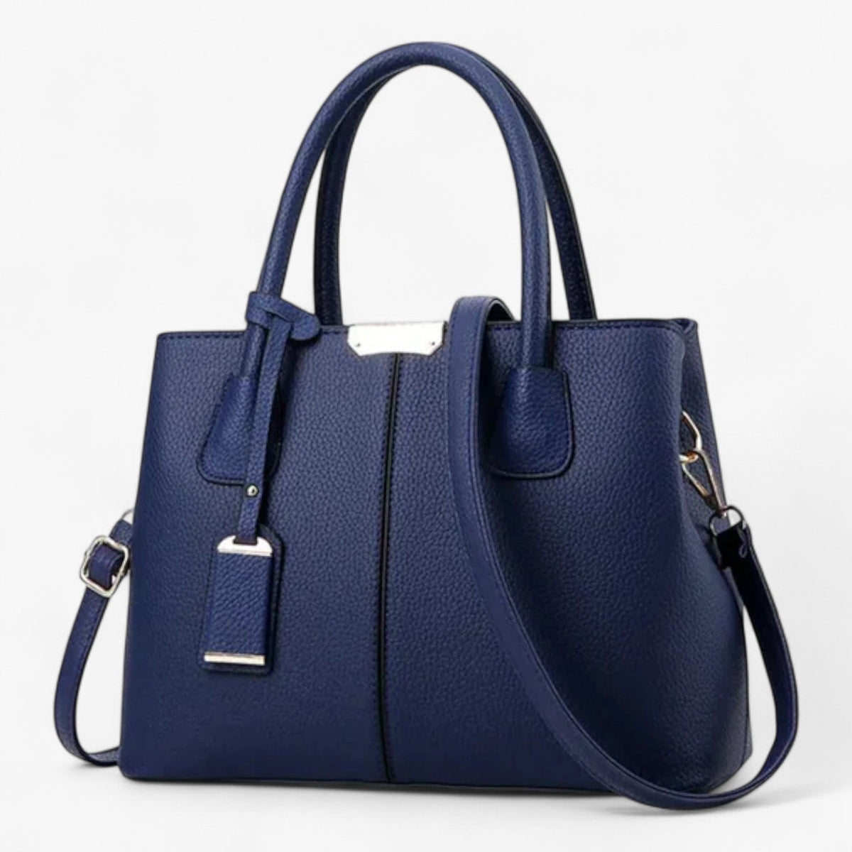 Checkered Print Flap Bag with Chain Detail