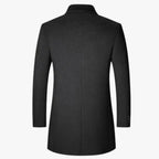 Wool-Blend Anorak Coat with Turned-Up Collar for Men
