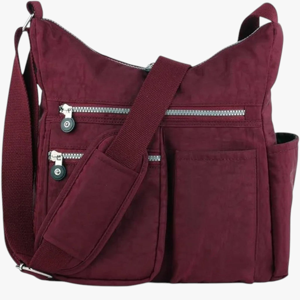 Water-Repellent Crossbody Bag with RFID-Blocking Pocket