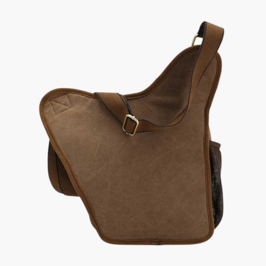Bolso bandolera de nailon de estilo retro con correa ajustable