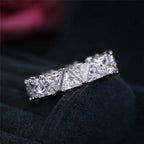 Vintage-Style Triangle Stone Ring with Geometric Setting