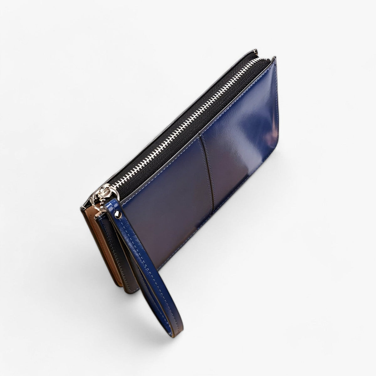 Vintage-Style PU Leather Wallet with Wrist Strap