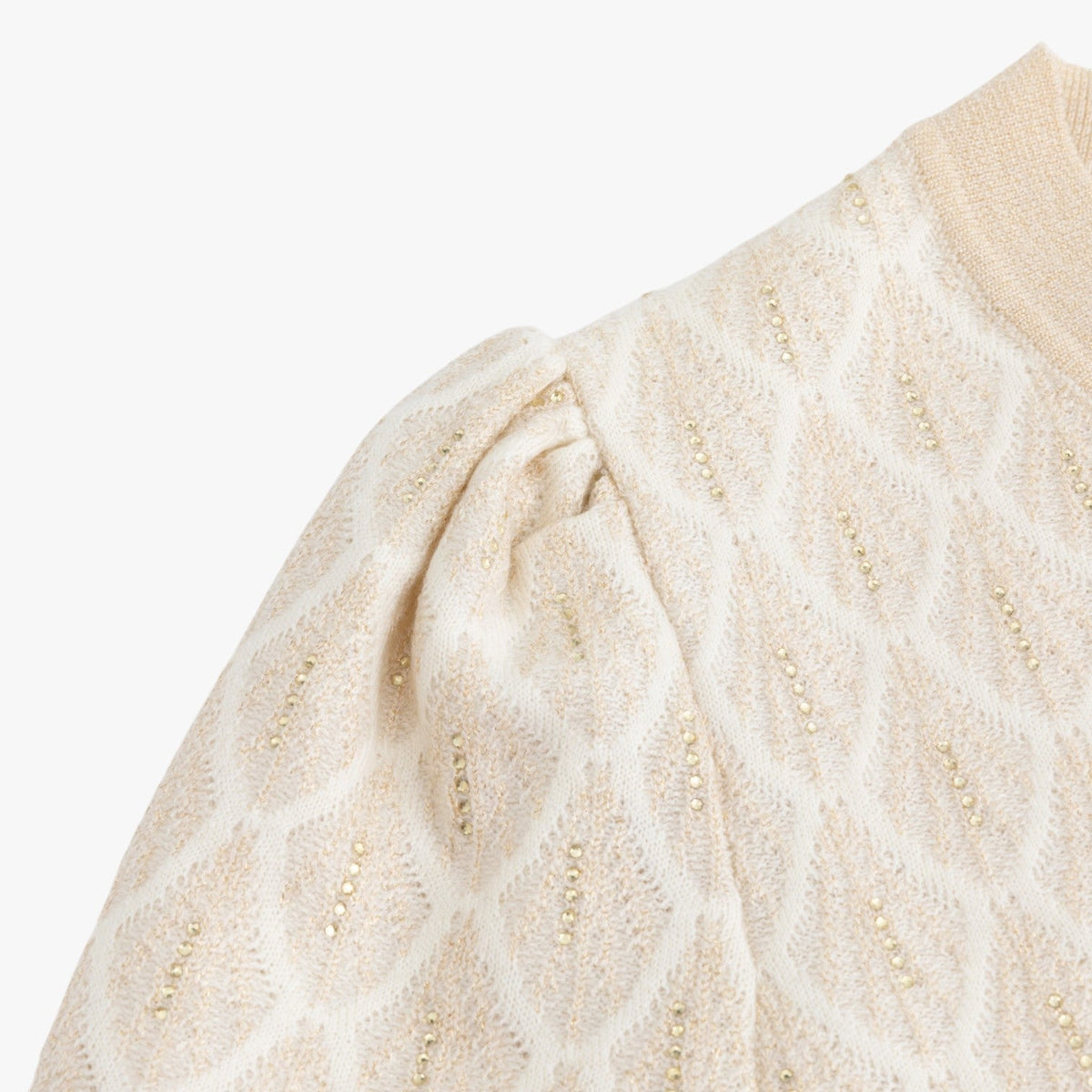 Breathable Sequin Jacquard Cardigan with Long Sleeves