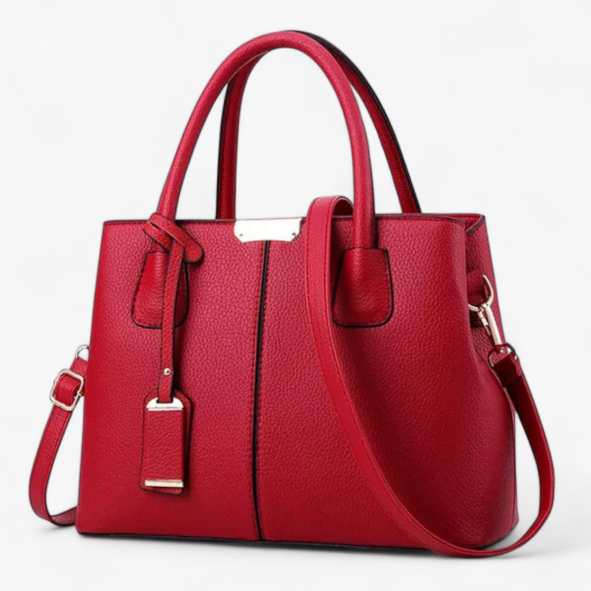 Checkered Print Flap Bag with Chain Detail