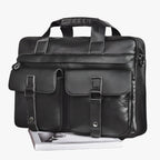 Bolso para portátil de piel sintética con correa acolchada ajustable