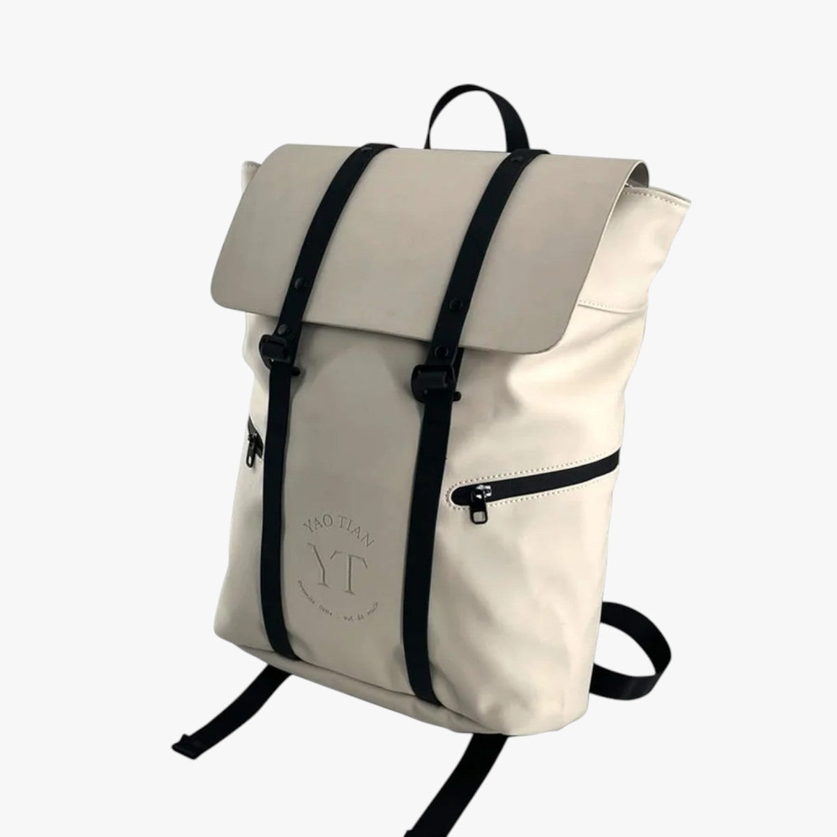 Water-Resistant Vintage-Style PU Leather Backpack