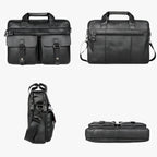 Bolso para portátil de piel sintética con correa acolchada ajustable