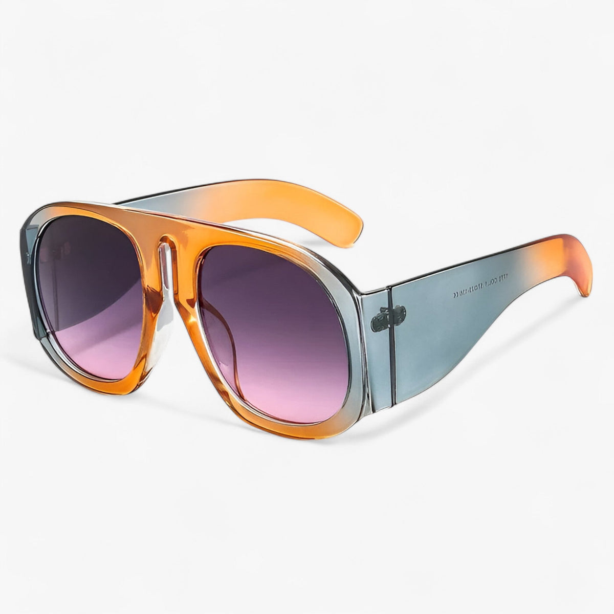 Oversized round sunglasses with a retro-inspired frame