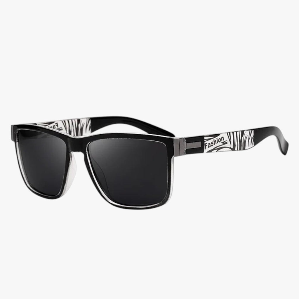 Retro polarised sunglasses with mirror-effect lenses