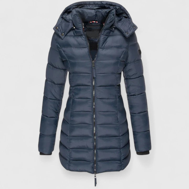 Slim Fit Hooded Parka with Practical Detailing